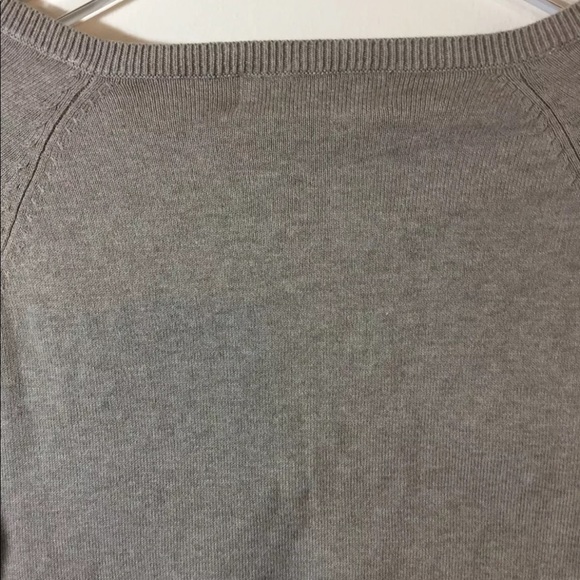 Zara Women V Neck Sweater Beige XL Cotton Blend Long Sleeve - Picture 6 of 11